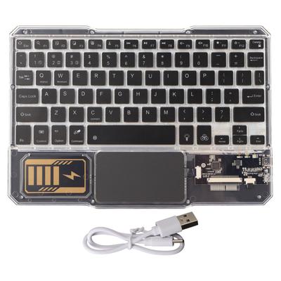 Bluetooth Keyboard Rechargeable Transparent Wireless Keyboard with 7 Colors Backlits for Mate