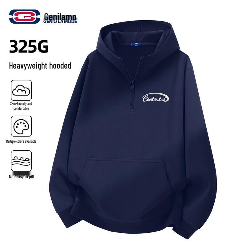 

GENIOLAMODE Men s Loose Fit Printed Hoodie L