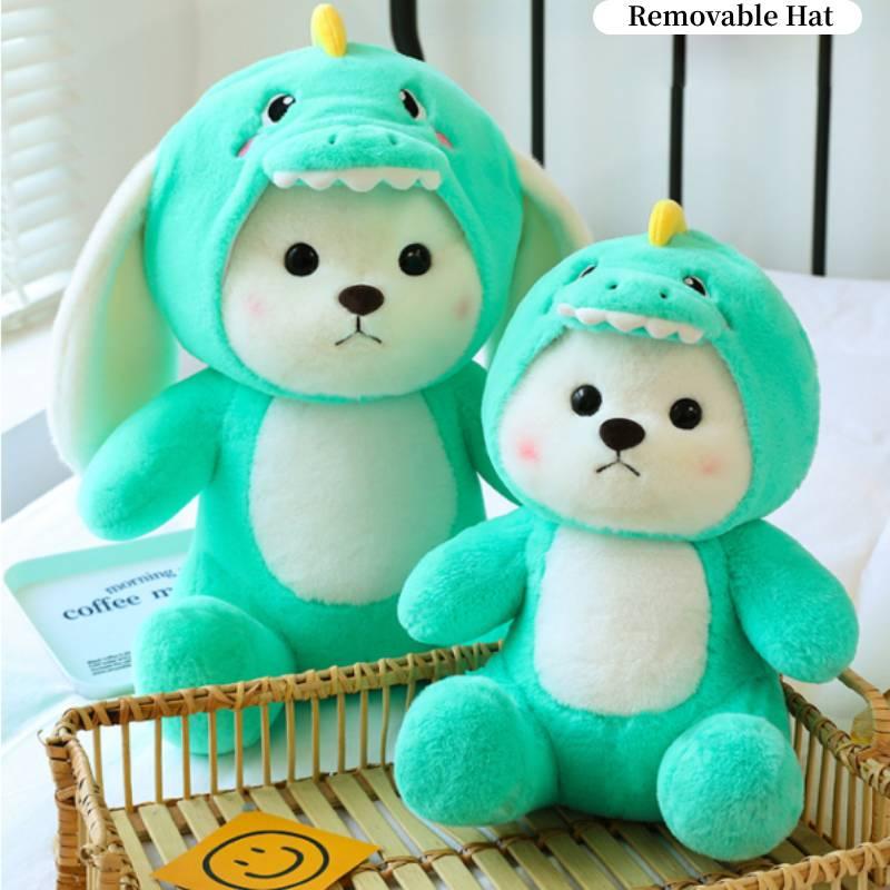 Enshan New Style Transforming Dinosaur Bear Plush Toy Rabbit Stuffed Animal Gift