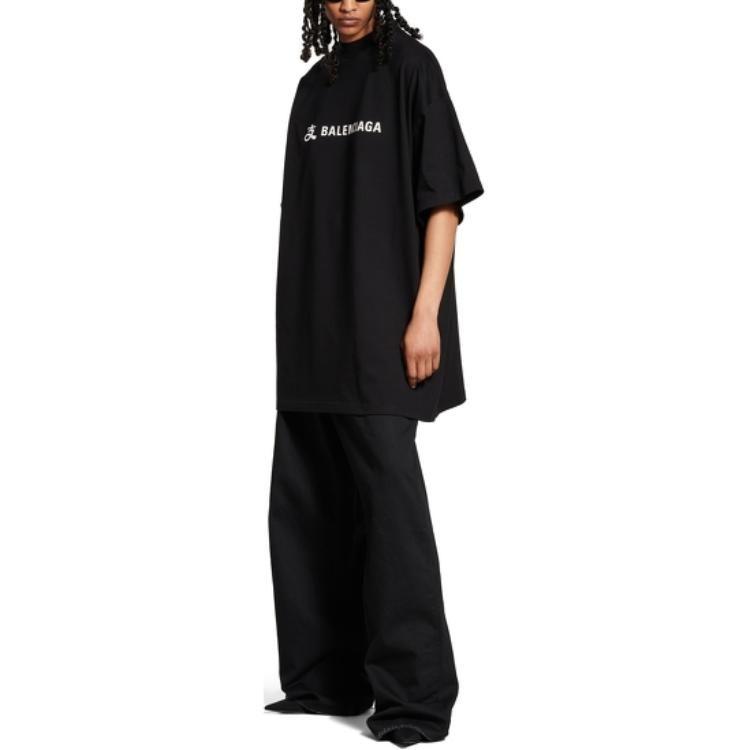 Balenciaga x ZHIFUBAOLIANMING SS25 T Shirt Loose Fit Unisex Black 787349TRVY91000