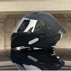 QSTK Large Head Circumference Motorcycle Helmet with Bluetooth Slot, Dual Visors, New Model Flip-Up Helmet