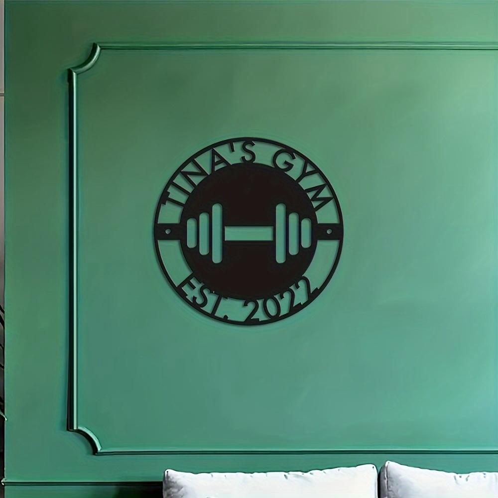 Vintage Metal Wall Art Gym Decor Custom Iron Sign Home Fitness Sculpture