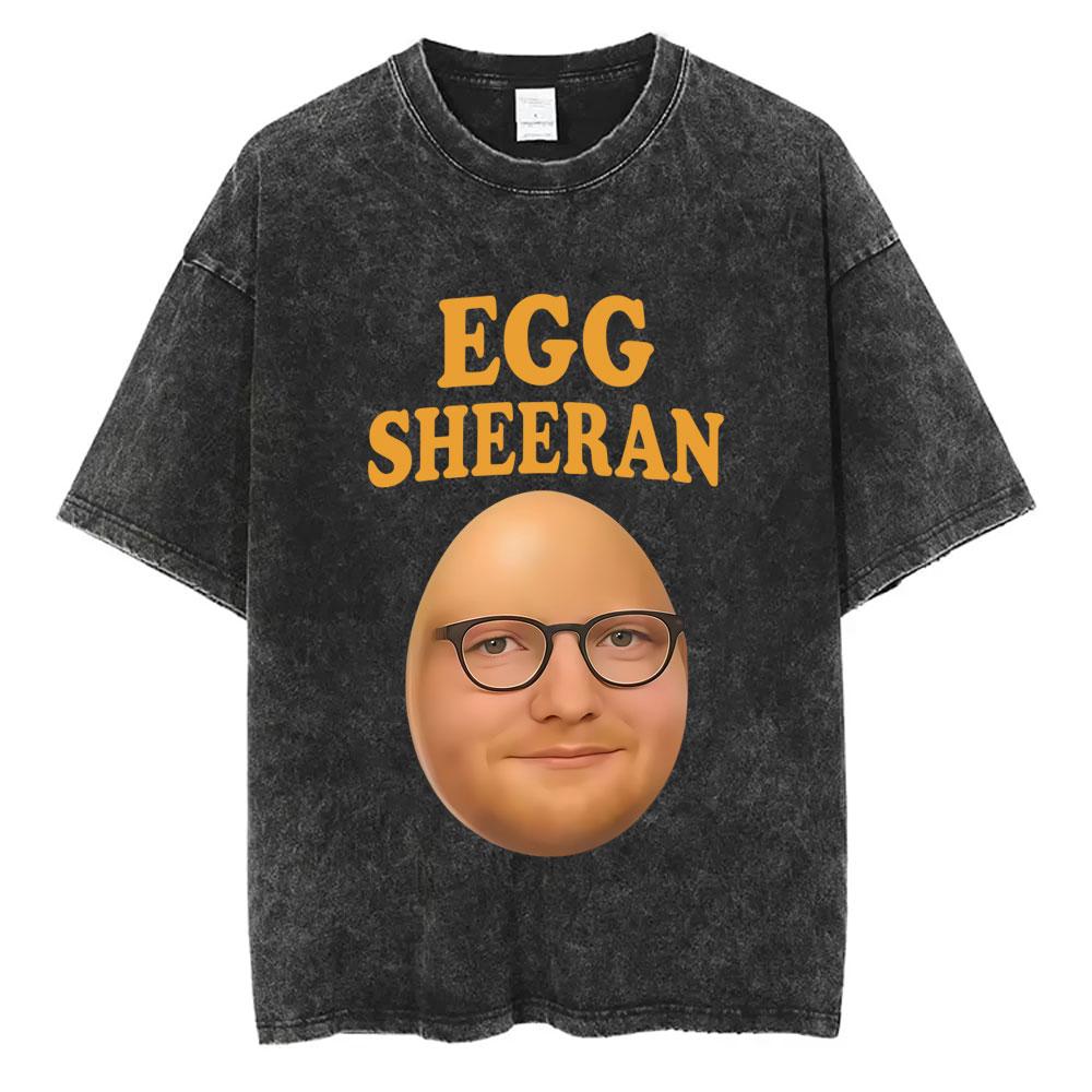 Washed Vintage Ed Sheeran Play Graphic Tshirt Men Women Hip Hop Fashion Pop Music T Shirts Mens Gothic Oversized Streetwear