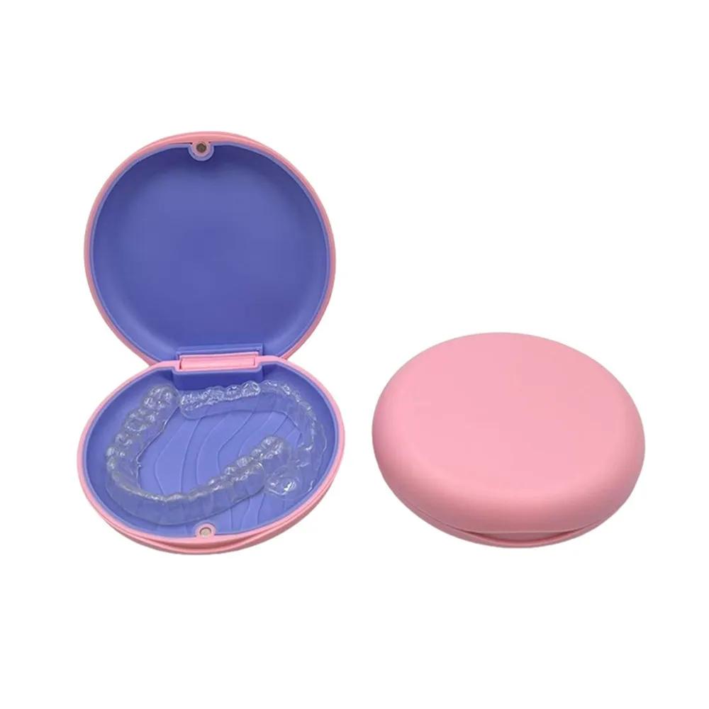 Magnetic Invisible Braces Storage Box Waterproof with Mirror False Teeth Container Large Capacity Orthodontic Retainer Case