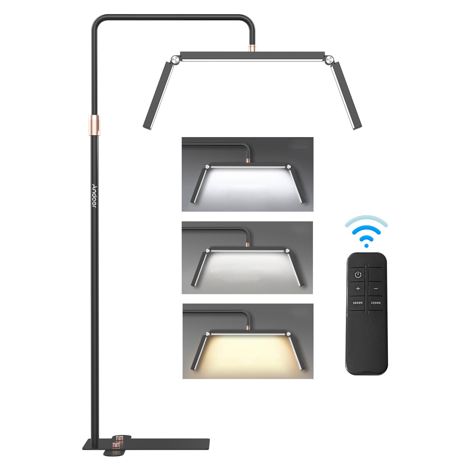 

Andoer HD-M9X 40 Вт підлогове світлодіодне відеосвітло Складаний заповнювальний світильник Beauty Floor Moon Lamp 3200K-5600K UK Plug чорний