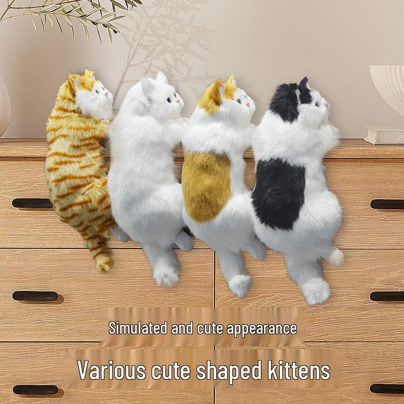Realistic Hanging Cat Ornament for Home Decoration