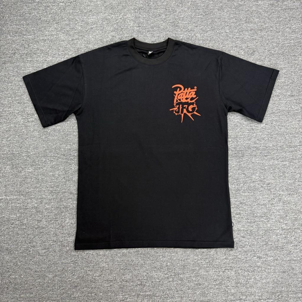 Amerikanische grenzüberschreitende trendige Marke PATTA Designgefühl Buchstabendruck Kurzarm-T-Shirt Herren- und Damen-Trendmarke Vielseitiges lockeres Oberteil