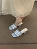 Niche thick heel high sense naked apricot temperament high heel sandals women's summer 2025 new French skirt evening cool slippers