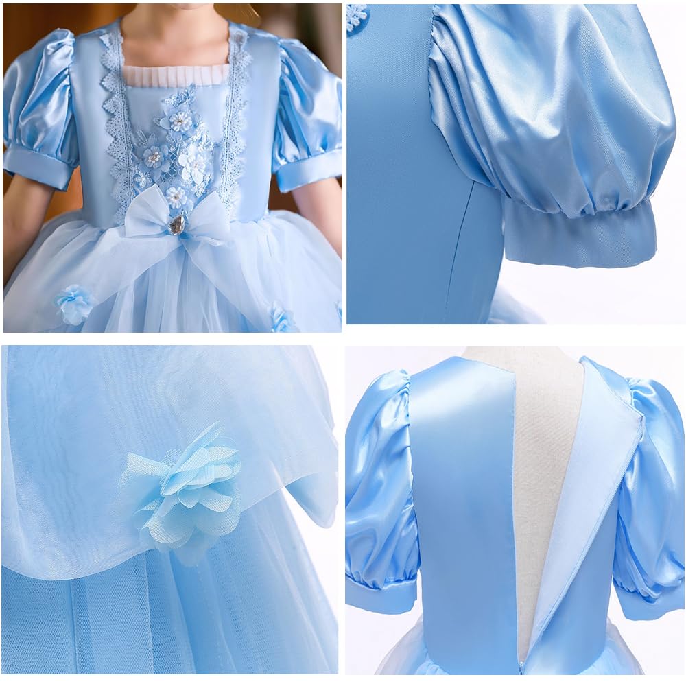 KOCEKID Cinderella Cinderella Disney Princess Kids Accessories Included Dress, Kids' Cosplay, Dress, Halloween, Cosplay, Girls, Costume, Christmas,