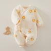 Baby Boy Girl Winter Thick Cotton Hanbok With Slipon Closure For Newborns
