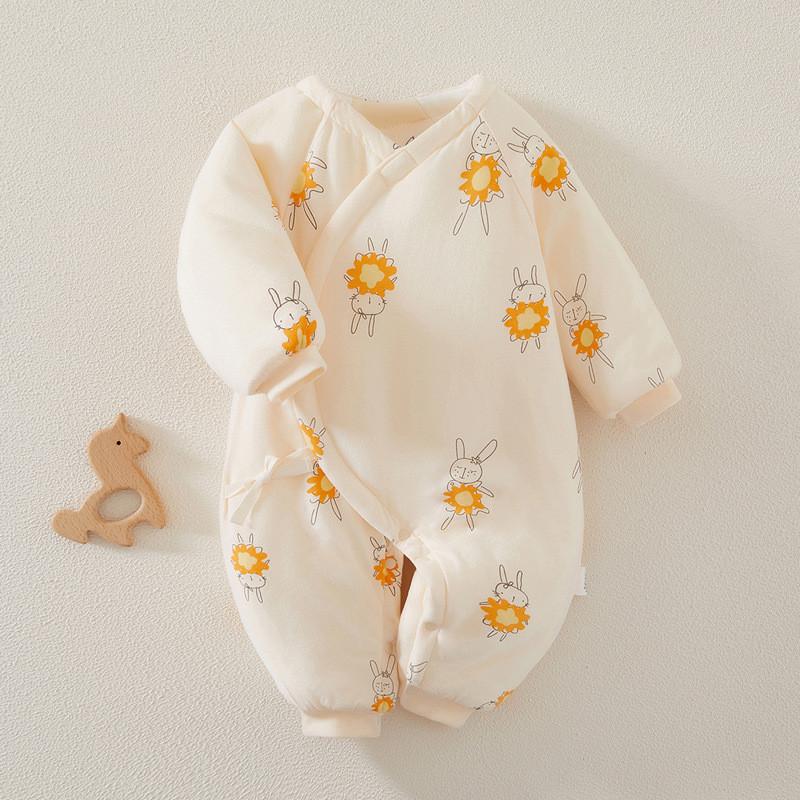 Baby Boy Girl Winter Thick Cotton Hanbok With Slipon Closure For Newborns