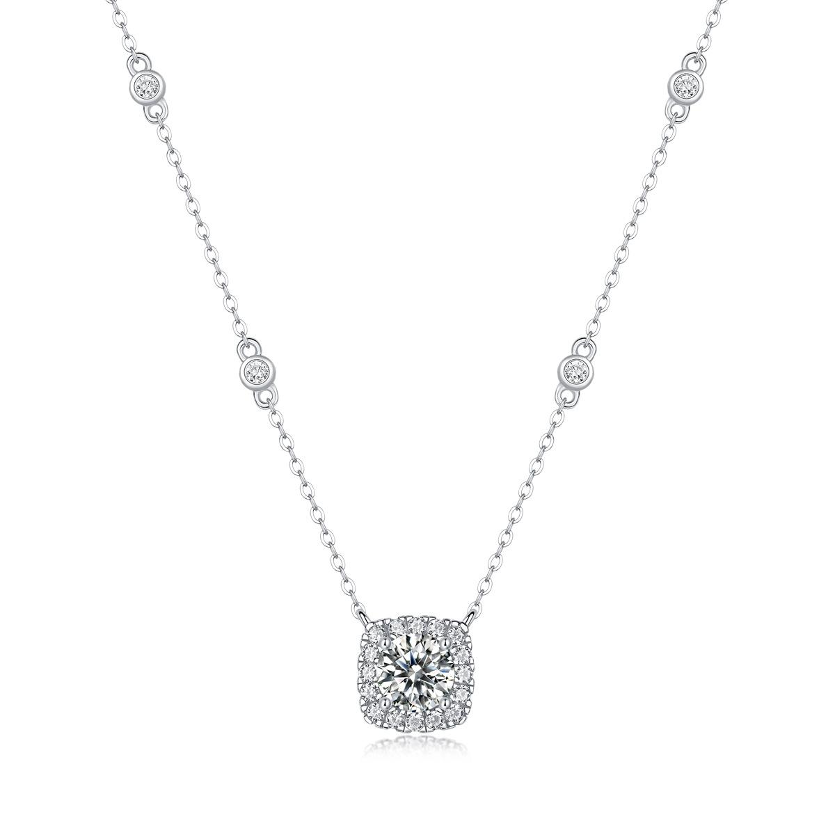 

Серебряное ожерелье S925 Moissanite Edge Dream подвеска модная цепочка на ключицу аксессуары подарки