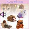 Jouet pour chat au son pelucheux interactif activé par le mouvement oiseau hérisson et capybara pour chats
