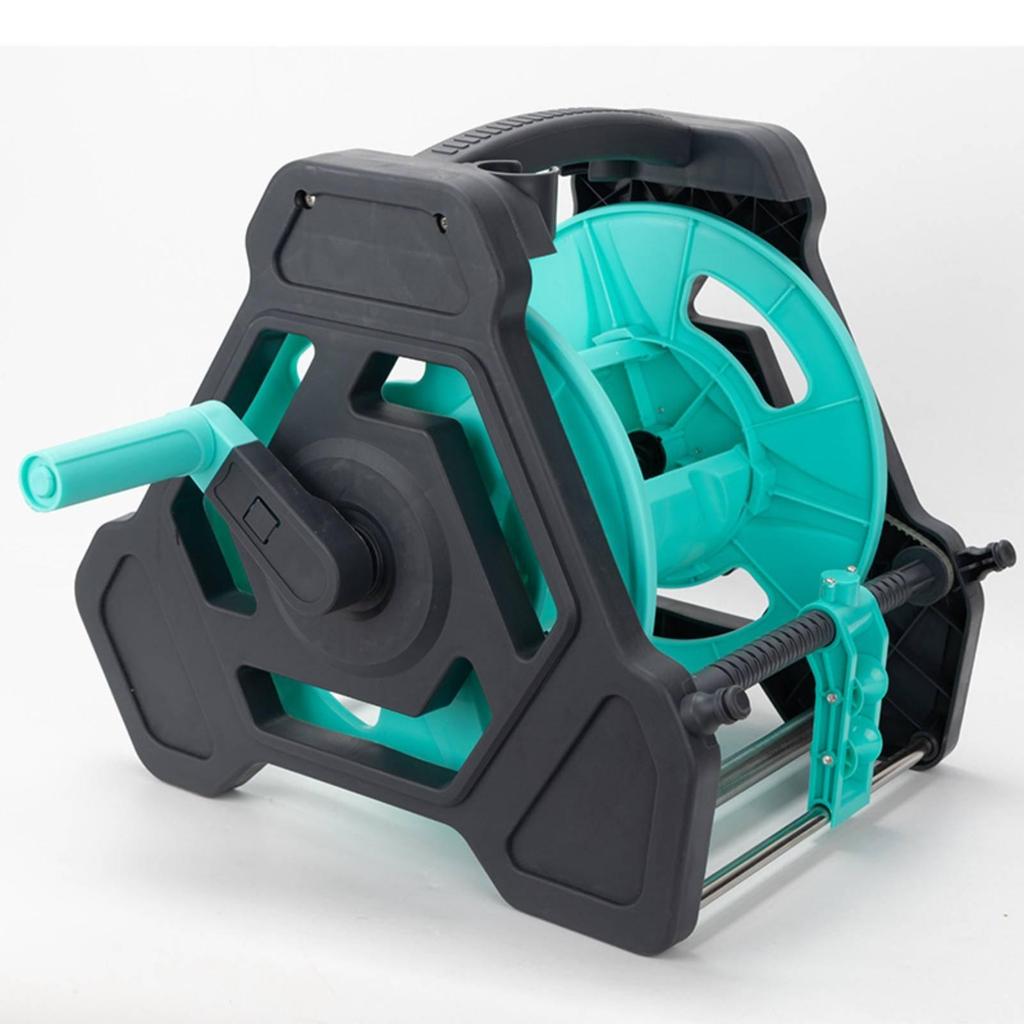 Water Hose Reel Wind with Ease Winding Garden Cart Stable Structure for Car Wash, Yard