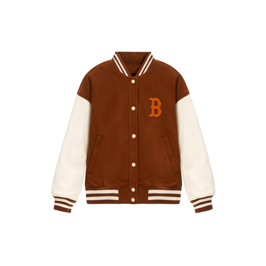 New MLB Baseball Jacket Unisex Brown 3AJPV0634-43BRS