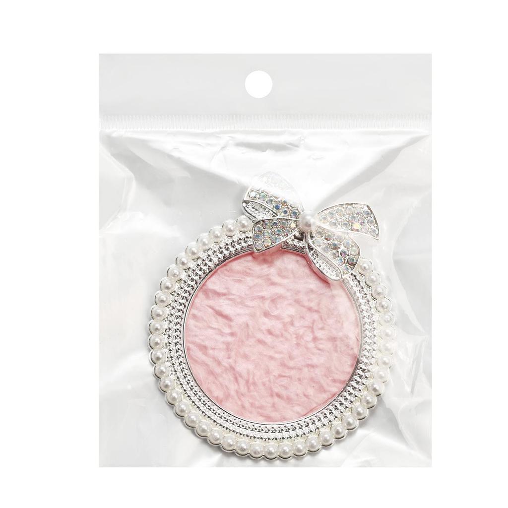 Gold Rim Pearl Rhinestone Bow Agate Resin Nail Art Display Board