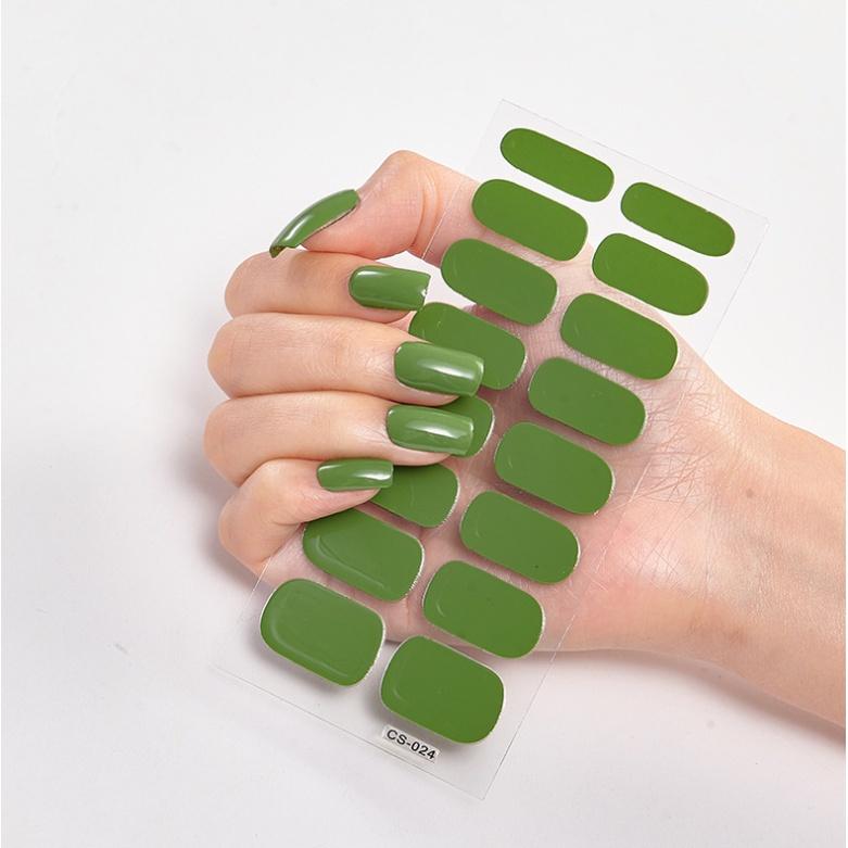 Pure color glitter nail polish sticker Korea Glitter gradient nail polish sticker CS001 - 050