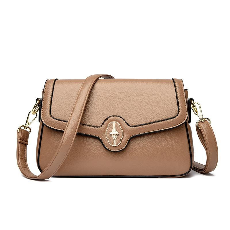 Women's bag, high-end clamshell messenger bag, light luxury temperament, single shoulder women's backpack, fashionable and simple small square bag.