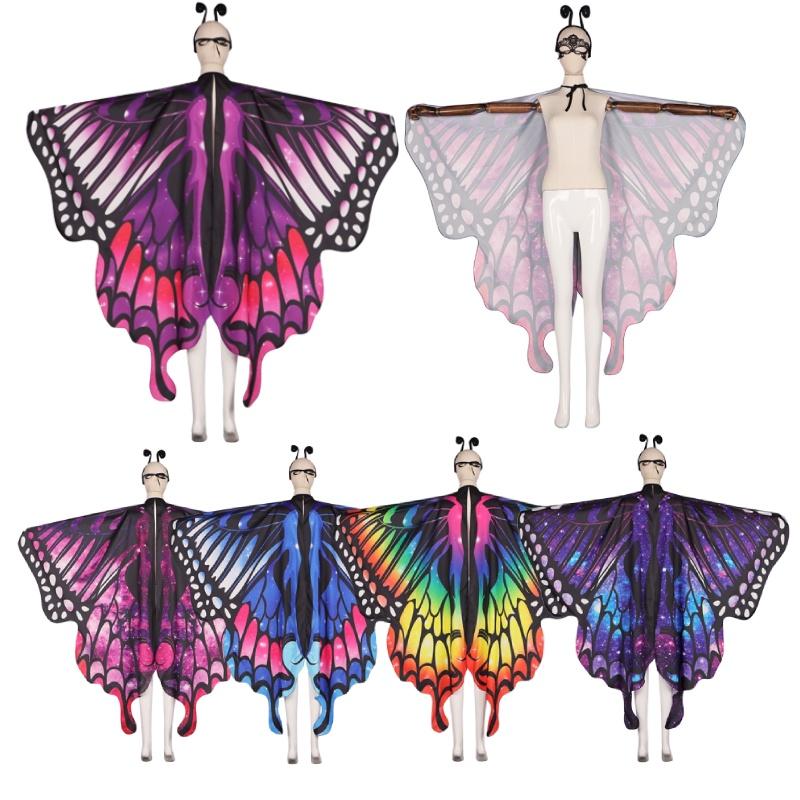 Sweet Dada New Arrival Butterfly Cape In Polyester For Cosplay And Dance Available In Multiple Colors Characters)