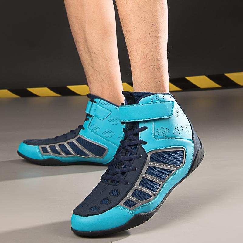 Pánské/dámské boxerské zápasové bojové boty pro teenagery Lehké protiskluzové boty s vláčkem Bojové boty Motocyklové boty