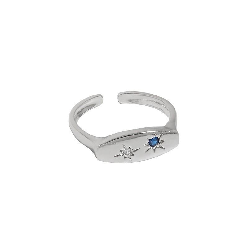 Copper Shaped Heart Adjustable Ring For Women With Vibrant Colorful Zircon Stones Design