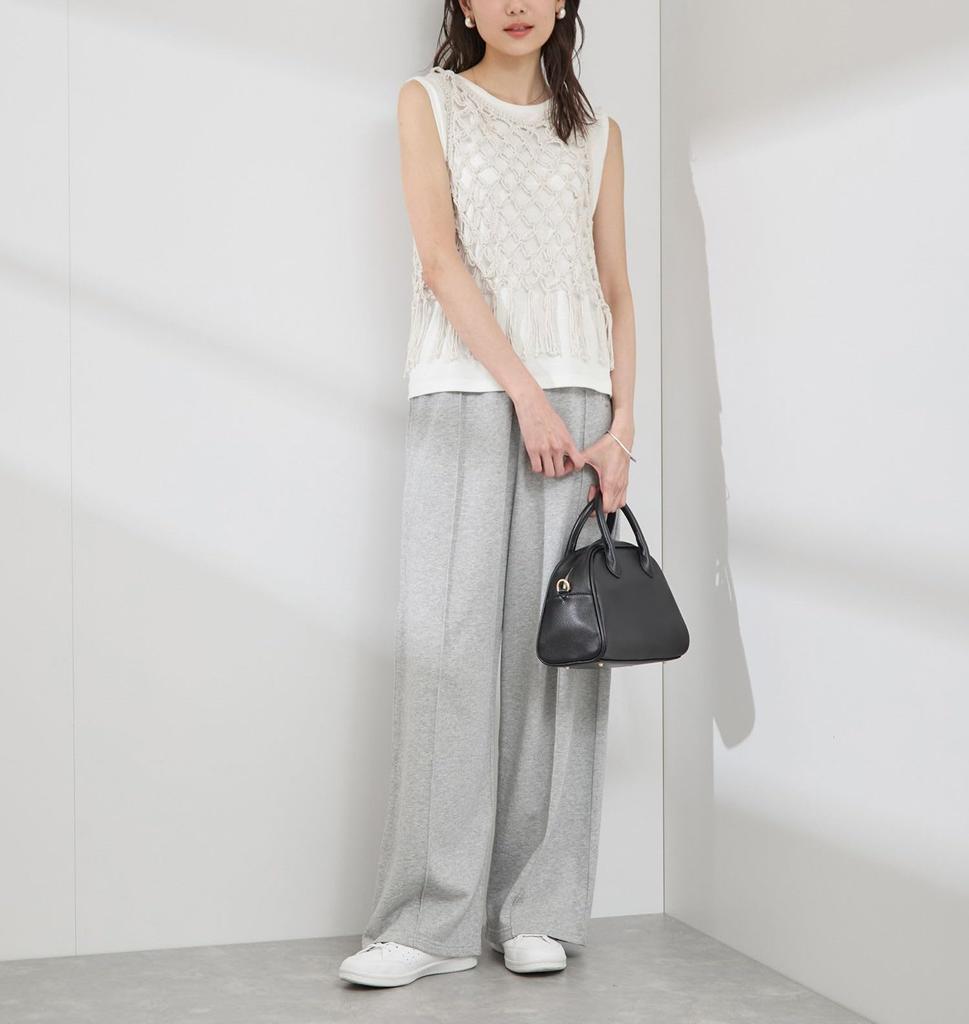 ROPE PICNIC Crocheted Bustier and Tank Top Natural Color Set, Women's, (16)