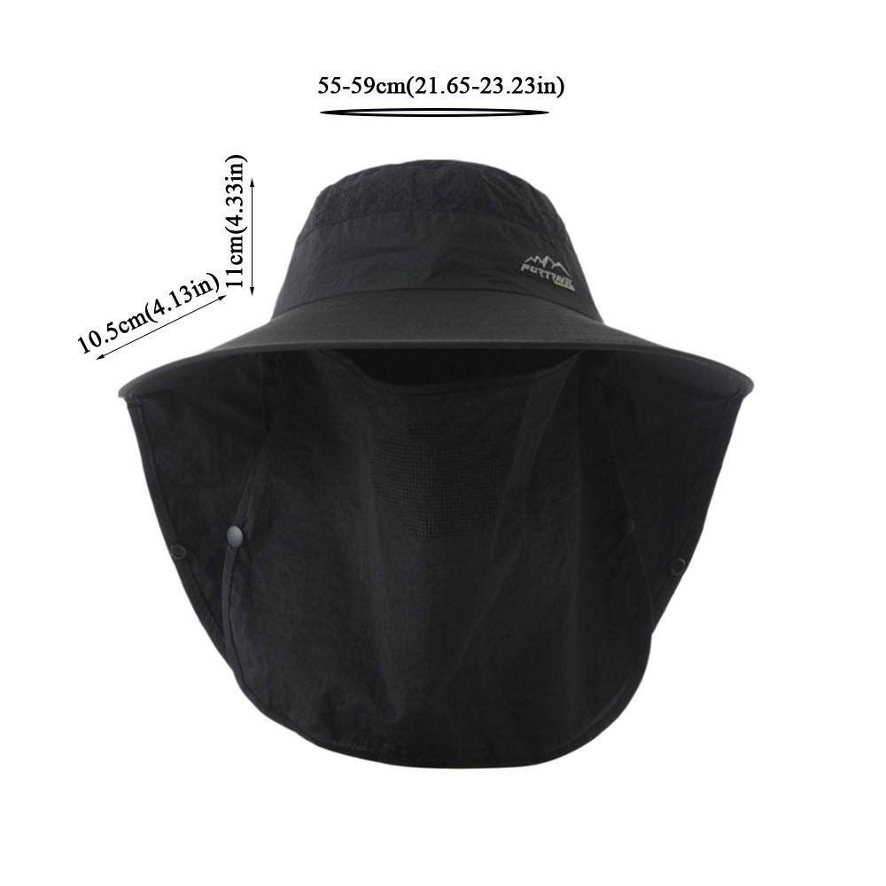 Removable Fisherman's Hat Sunscreen Face Mask Hat Fashion Male Sun Hats  Outdoor