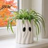 Ghost Planter Planter, Halloween Shaped Bucket, Cute Desktop Candy Small Resin Plant Pot Bowl for Home Office Shelf, Indoor Party Decor Decorative