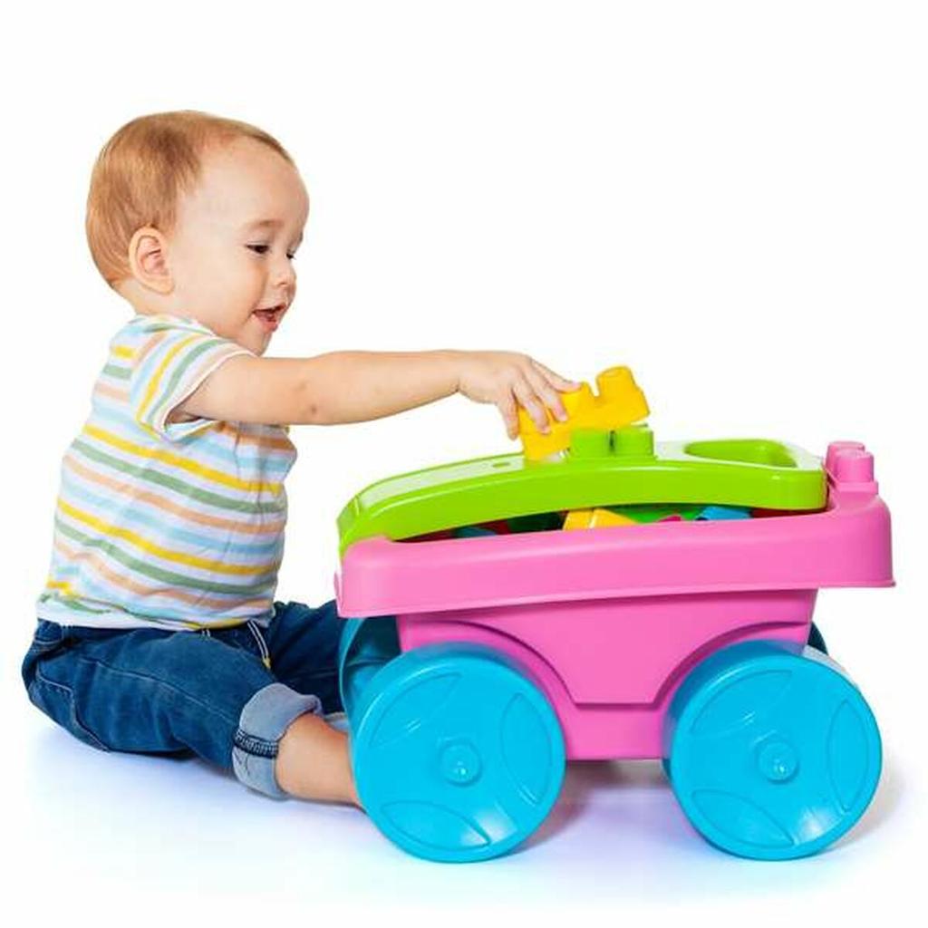 Building Blocks Moltó 20 Pieces Trolley Pink