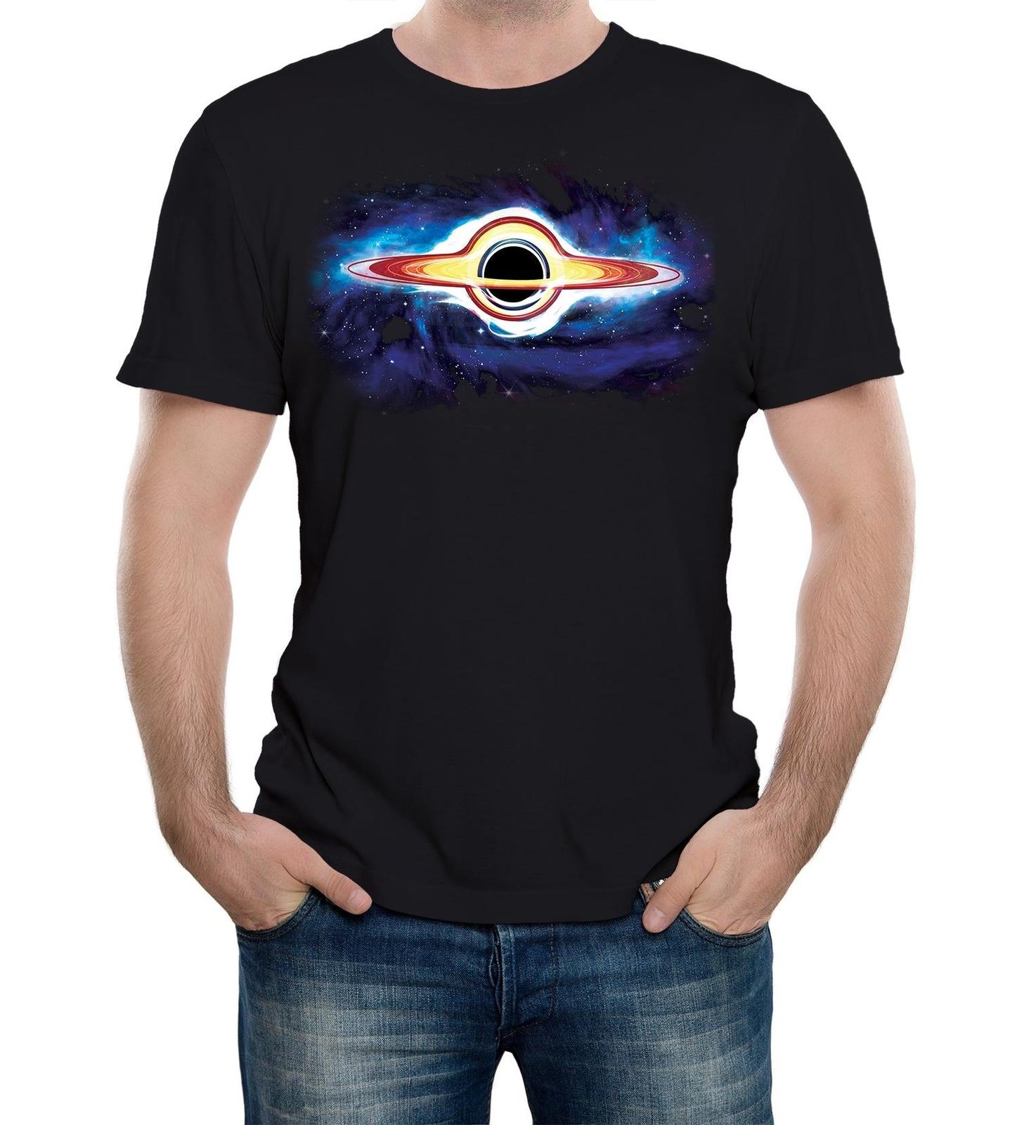 Mens Black Hole Event Horizon T-Shirt Mens Womens Tees Top Astronomy Galaxy Science Telescope M