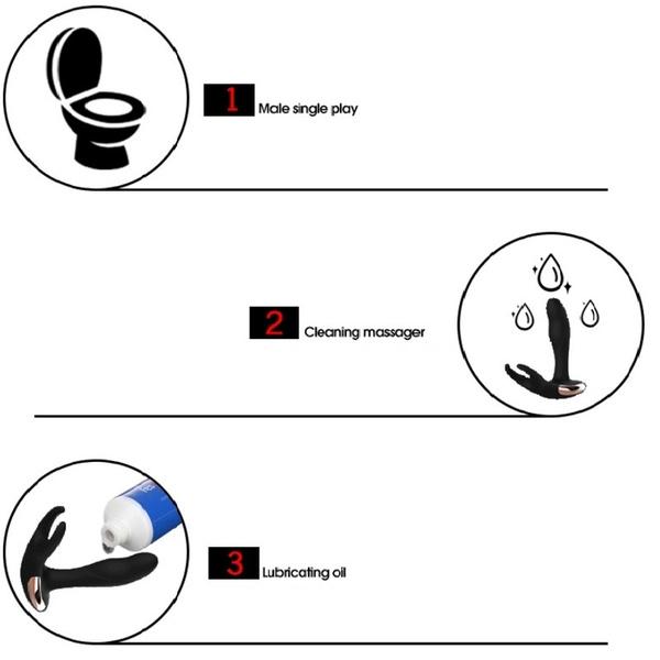 Vibrating Prostate Massager Wireless Remote Control Powerful Motors Patterns Butt Silicone Sex Toys