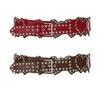 Heart Shape Rivet Embellished PU Leather Belt Decorative Waist Chain Belt Fashionable Gothic Punk Style Waistband