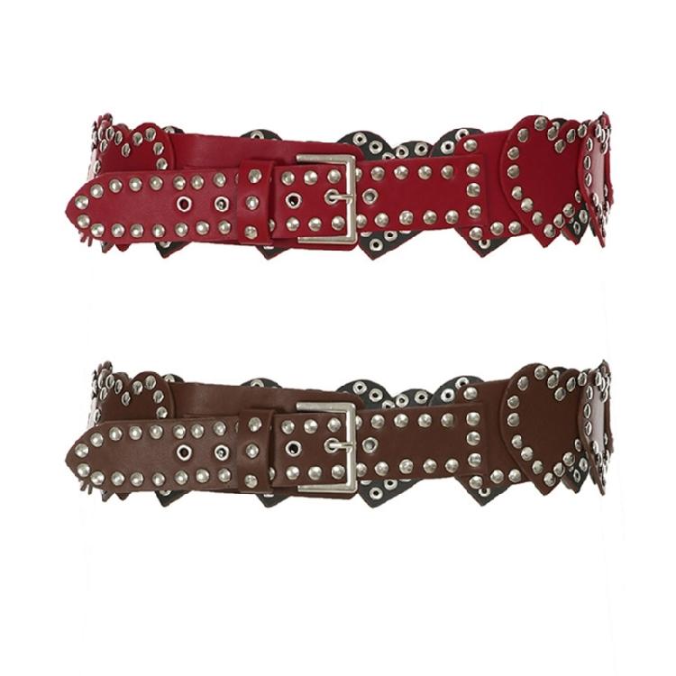 Women's Retro Rivet Waist Belt Medieval Gothic Waist Chain Metal Buckle Simple Rivet Decors Waistband Dress Decoration