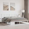 VidaXL Metal Bed Frames with Headboard, Double Bed with Slat Base, Adult Bed with Footboard, Bedroom Furniture, 355615