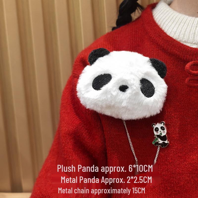 Adorable Red Panda Brooch: Cute Plush Backpack Pin for Students, Couples & Women - Perfect Birthday Gift