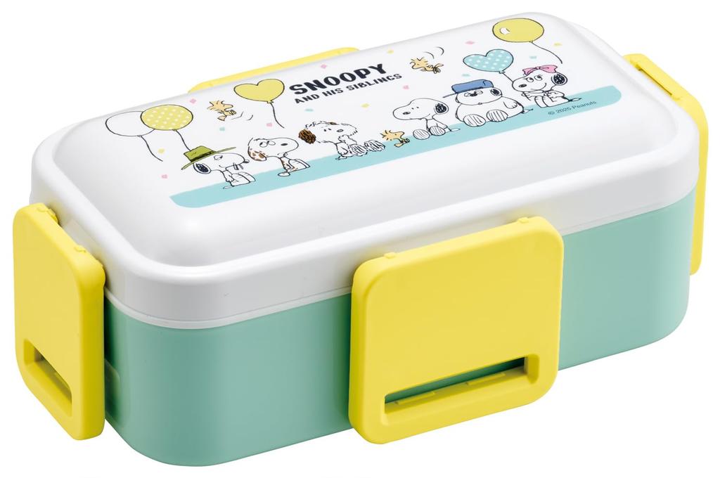 Skater Obědový box 2 patra 600 ml pro ženy Antibakteriální nadýmané víko s kupolí Vyrobeno v Japonsku Snoopy Balón PFLW4AG-A
