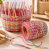 DIY Raffia Straw Yarn Gift Packing Ribbon Handmade Craft Color Rope Knitting Crocheting Paper Ropes Wedding Party Decor Supplies