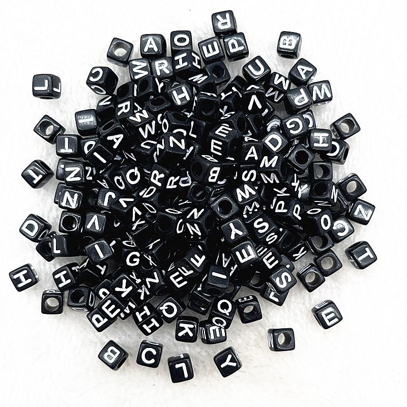 100pcs 7x4mm 6x6mm Mixed Alphabet Letter Beads Charms Beads for Making Jewelry Diy Handmade Bracelets Accessories