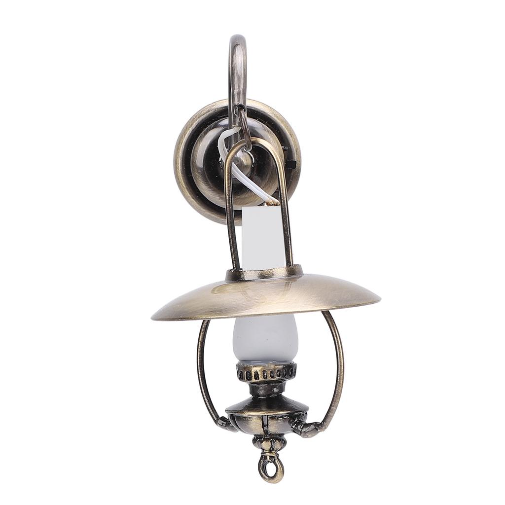 1:12 Doll House Vintage Kerosene Lamp Style Wall Lamp Doll House Furniture Lighting Decoration Doll