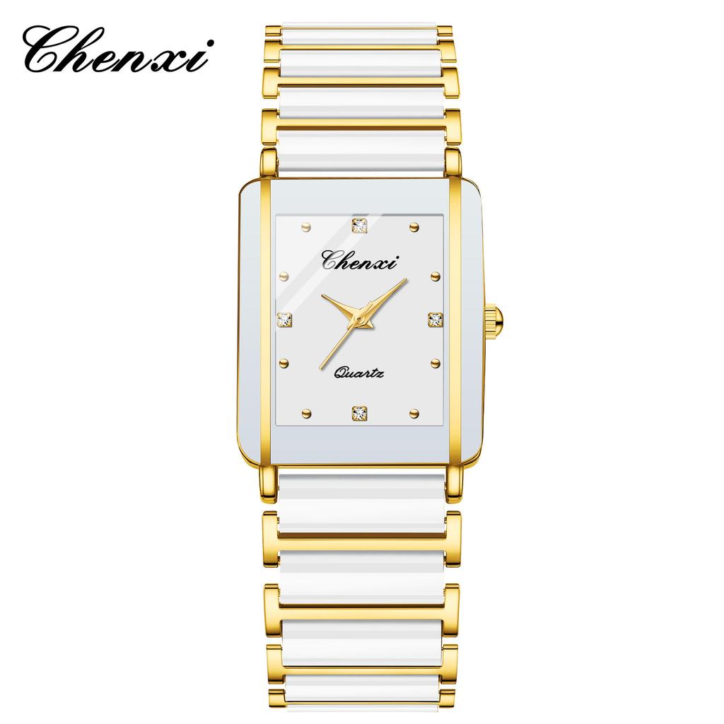 Watch Rectangle Square Couple Watch 104A Fashion Ceramic Watch Women