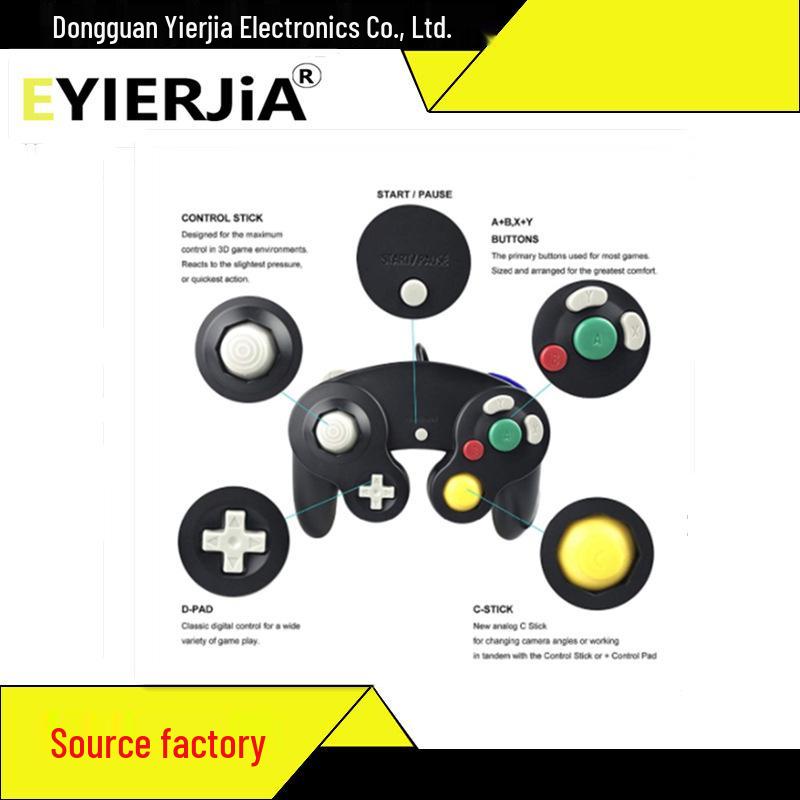 NGC Kabelgebundener Gamecontroller mit Farbkreuz für Konsole