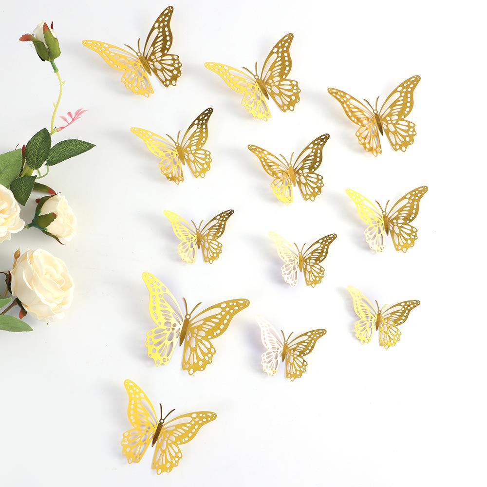 Butterfly Wall Stickers, 12 Pcs Decorative Decals for Home, Bedroom and Living Room Wall Decor