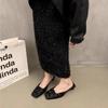 With Heel Sandals Outside Woman Slippers Shoes for Women Non Slip Top Designs Slides Elegant and Fashionable Vip Casual H Sandal