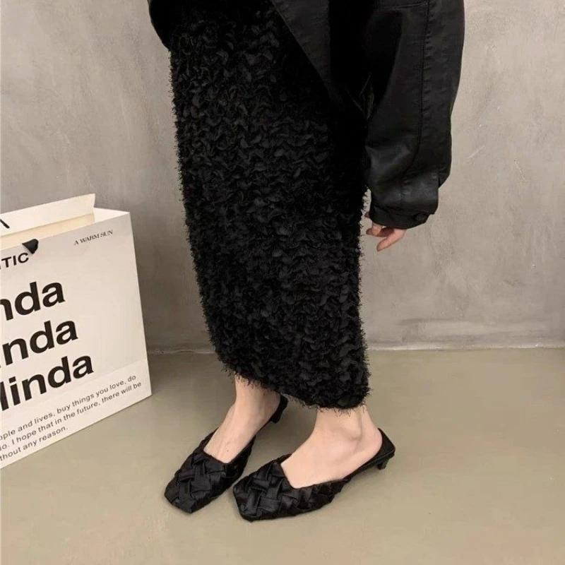 With Heel Sandals Outside Woman Slippers Shoes for Women Non Slip Top Designs Slides Elegant and Fashionable Vip Casual H Sandal