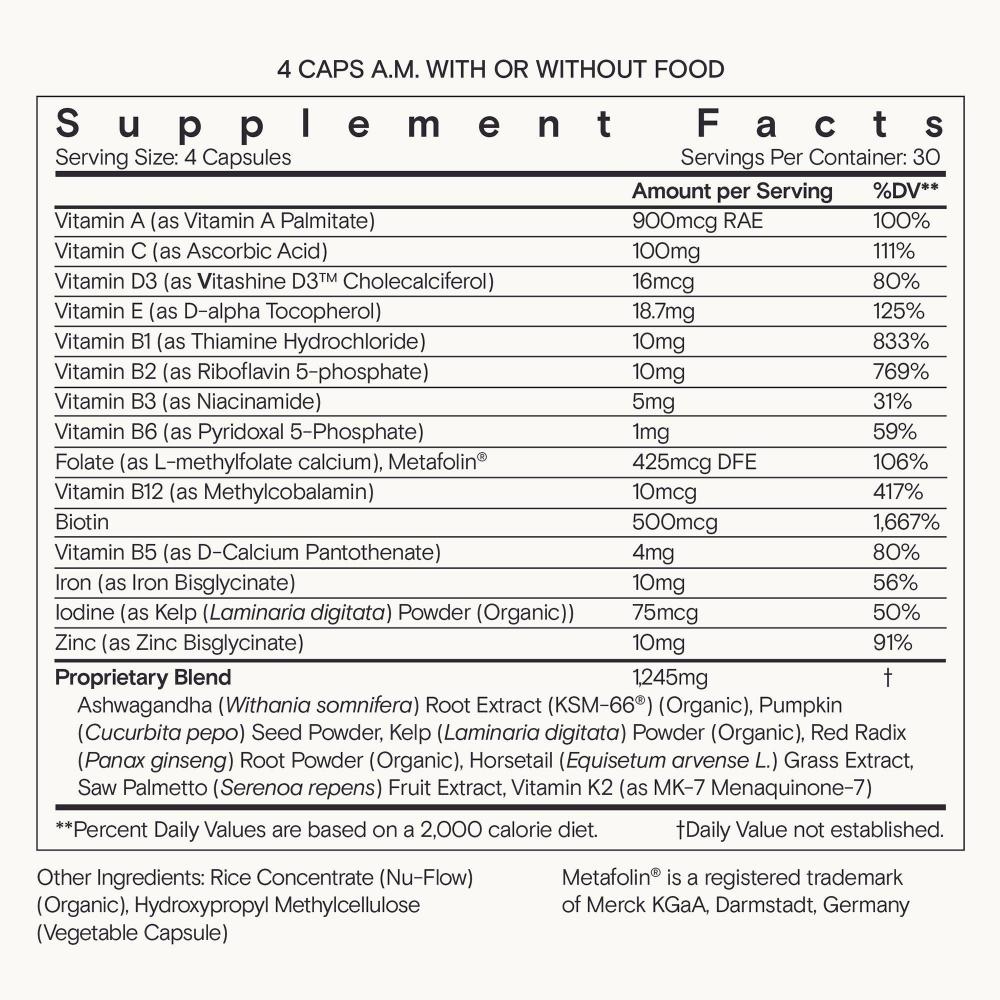 Moon Juice SuperHair Daily Hair Nutrition Supplement 120 Ct