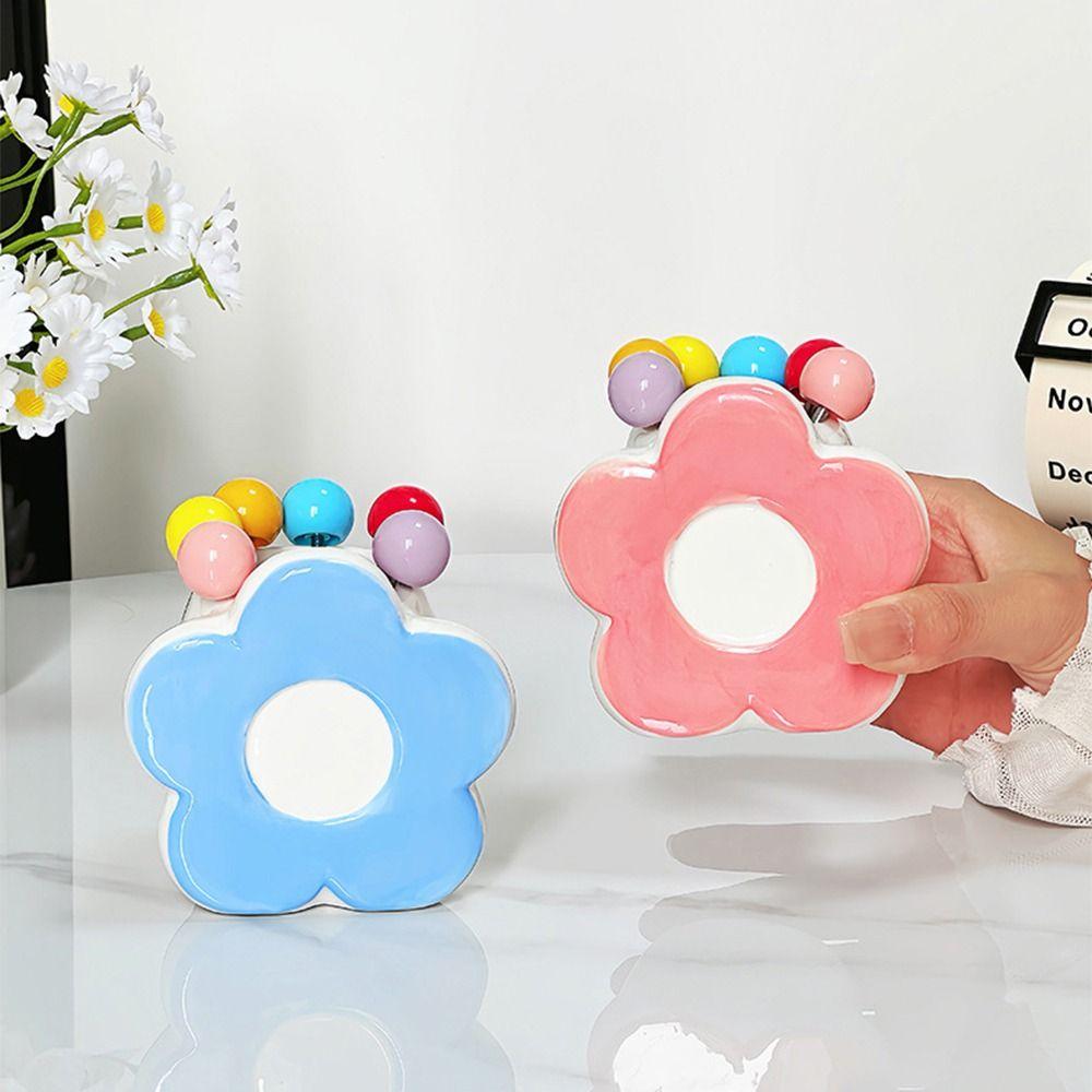 Reusable Dessert Forks Flower Shaped Colorful Fruit Fork Set Table Ornaments