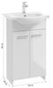 Freestanding Bathroom Cabinet with Sink 85x50 Marlena with Compact Faucet