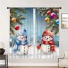 Weihnachts-Schneemann Dekovorhang, Lichtfilternde Deko, Küche, Wohnzimmer, Büro, Schlafzimmer, Tunnelzug-Design, Dekoration