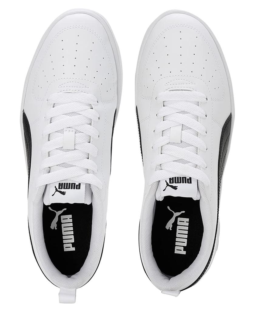 Puma Ricky Unisex 2025 Puma Black Size cm Sneakers, 387607, Adult, Spring/Summer Colors, White/Puma (02), 27.0