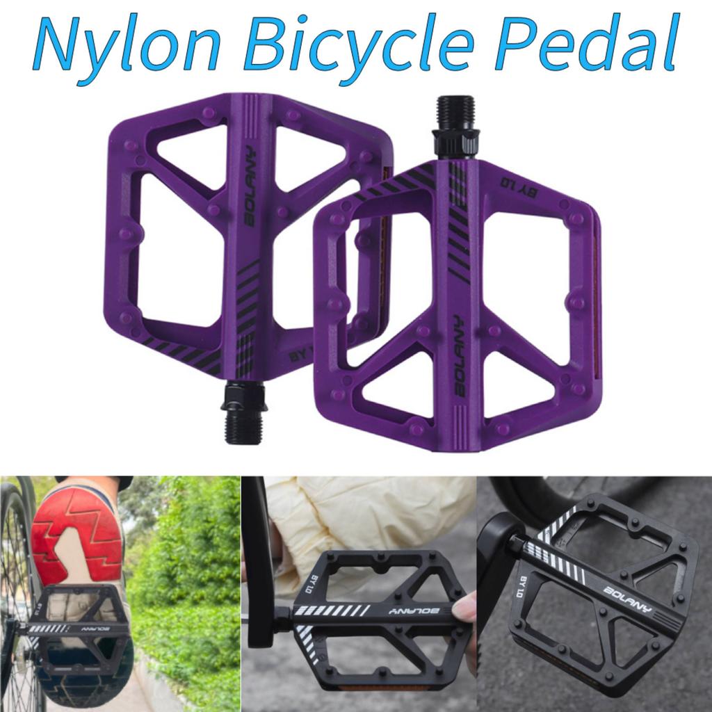 1PCS Mountain Bike Pedals DU Sealed Bearing Bike Platform Pedal with Reflector Waterproof Safety Pedals MTB Bike Accessories